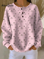 Women's Cat Face Print Casual Cotton Shirt