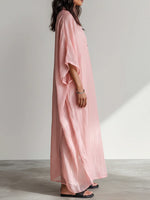 Loose-fit, Casual Tencel-cotton Maxi Dress