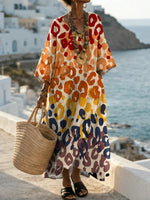 Women's Vintage Pattern Art Print Casual Cotton Dress