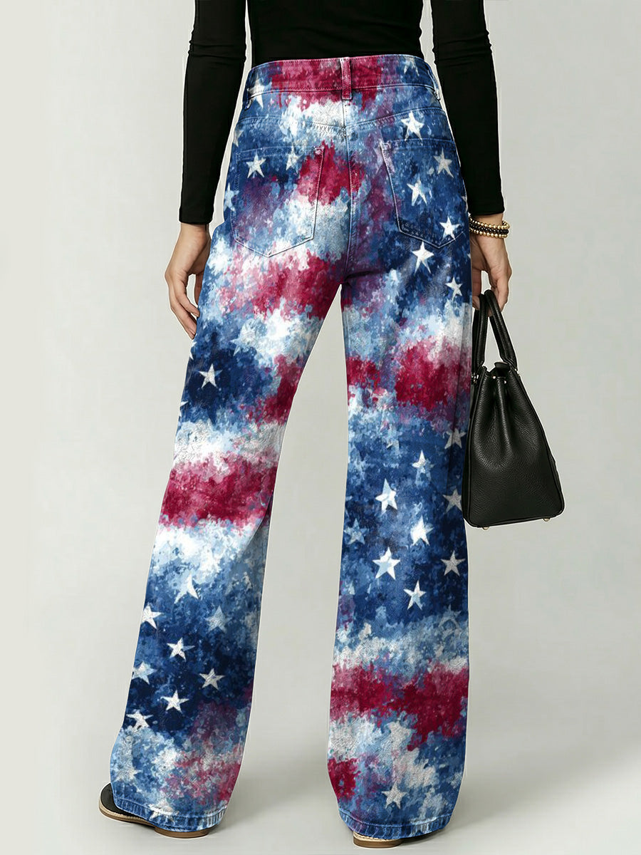 Great American Decorative Motifs Women's Casual Denim Pants
