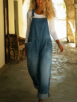 Women's Casual Denim Overalls Jumpsuit
