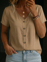 Women's Short-sleeve V-neck Shirt
