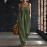 Women's Solid-color Pocketed Camisole Jumpsuit