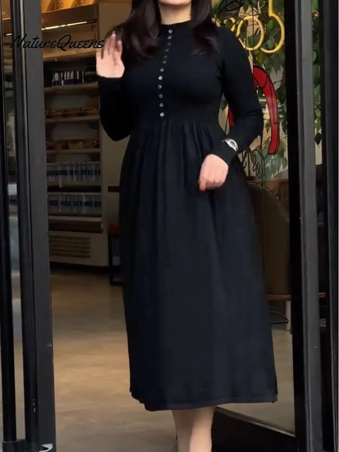 Women's Slim-fit Knitted Sweater Dress