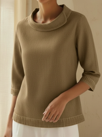 Elegant And Retro Denim Cotton Top