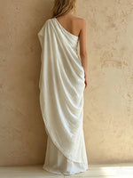 Women's Greek-style Classical One-shoulder Dress