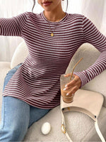 Women's Round Neck Split-Sleeve Casual T-Shirt