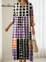 Women's Geometric Dots Print Dress