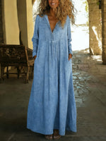 Cozy Loose-fitting Denim Dress