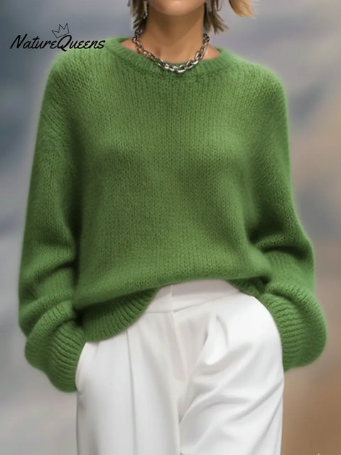 Women's Cozy Crew Neck Pullover Sweater