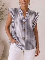 Women's Retro Striped Casual Shirt