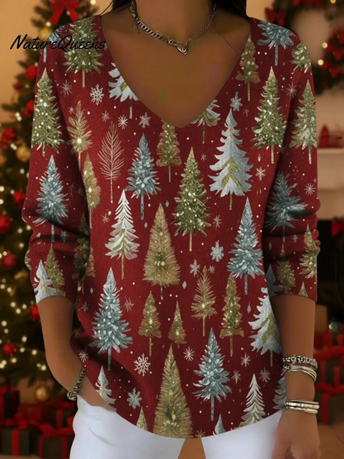 Tiffany Blue Dream Christmas Sweater Top