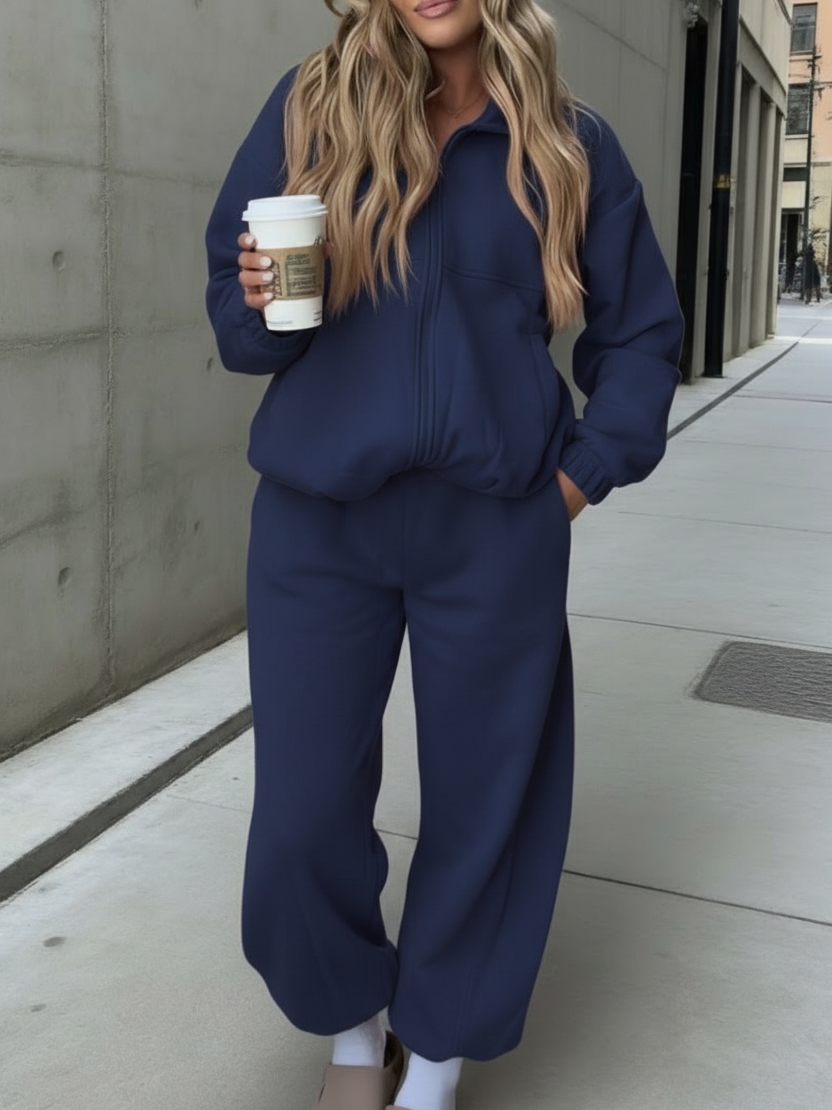 Cozy Travel Hoodie And Pants Two-piece Set