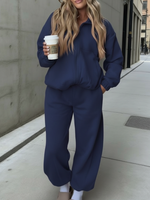 Cozy Travel Hoodie And Pants Two-piece Set