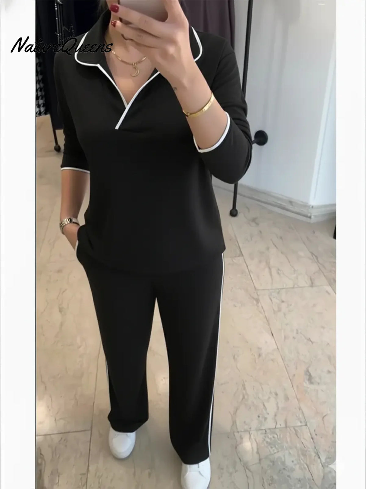 Women's Comfortable Cotton Top And Pants Two-piece Set