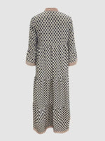 Women's Retro Pattern Art Print Casual Cotton Dress