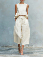 Women's Cotton And Linen Set