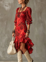 Stylish Leopard Print Chiffon Dress