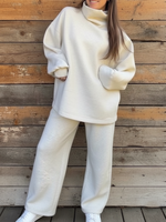 Cozy Sweatshirt And Wide-leg Pants Two-piece Set