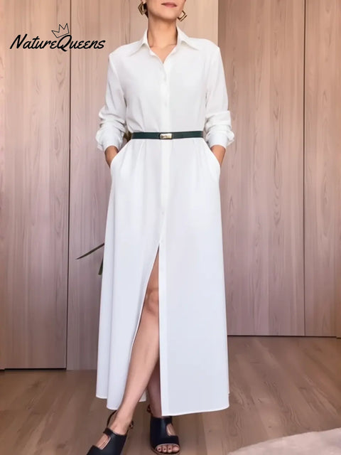 Women's Casual Cotton Shirt Dress