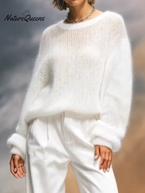 Women's Cozy Crew Neck Pullover Sweater