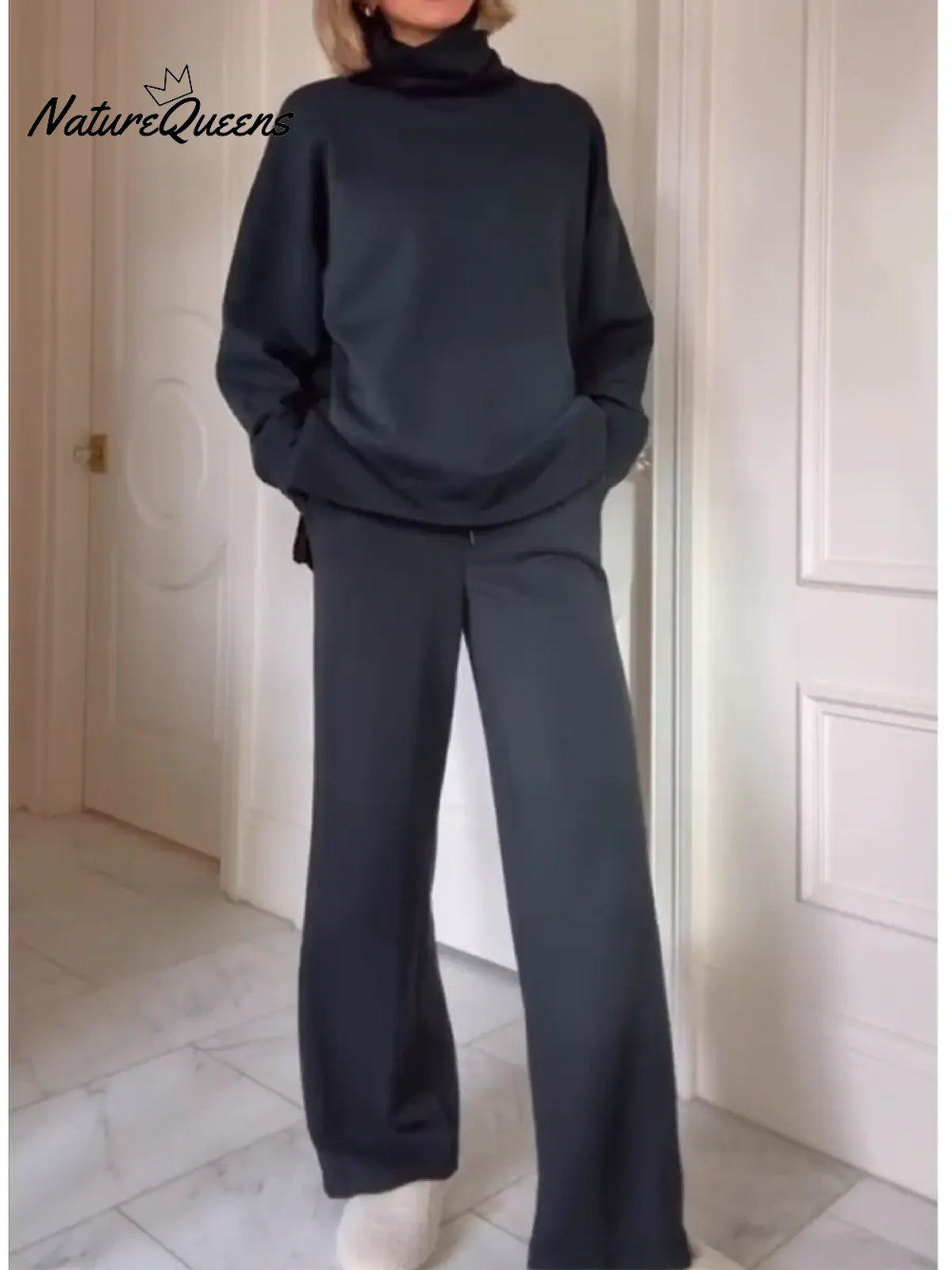 Women's Cozy Travel Cotton Sweatshirt And Pants Two-piece Set