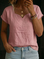 Women's Sweetheart Neckline Short-sleeve Top