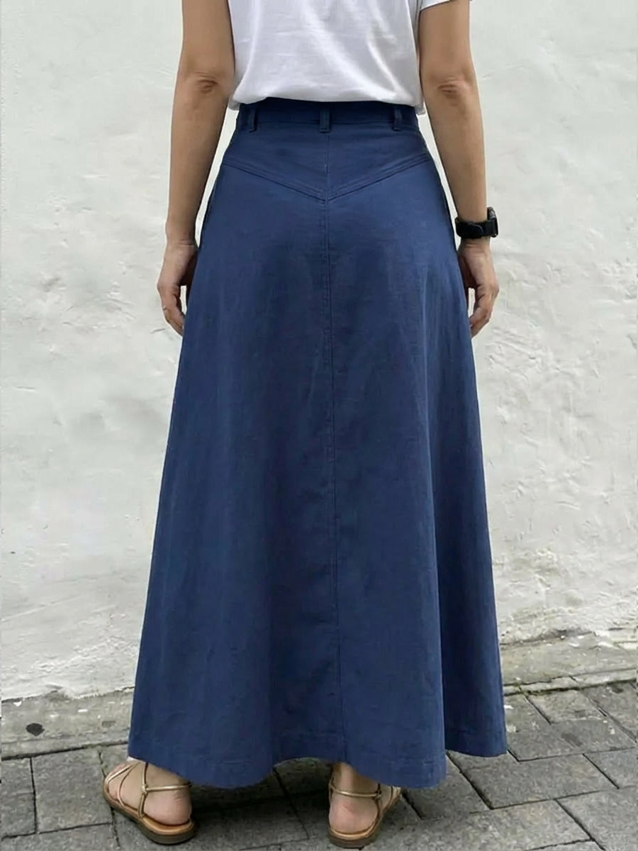 Women's Casual And Fashionable A-line Cotton Skirt