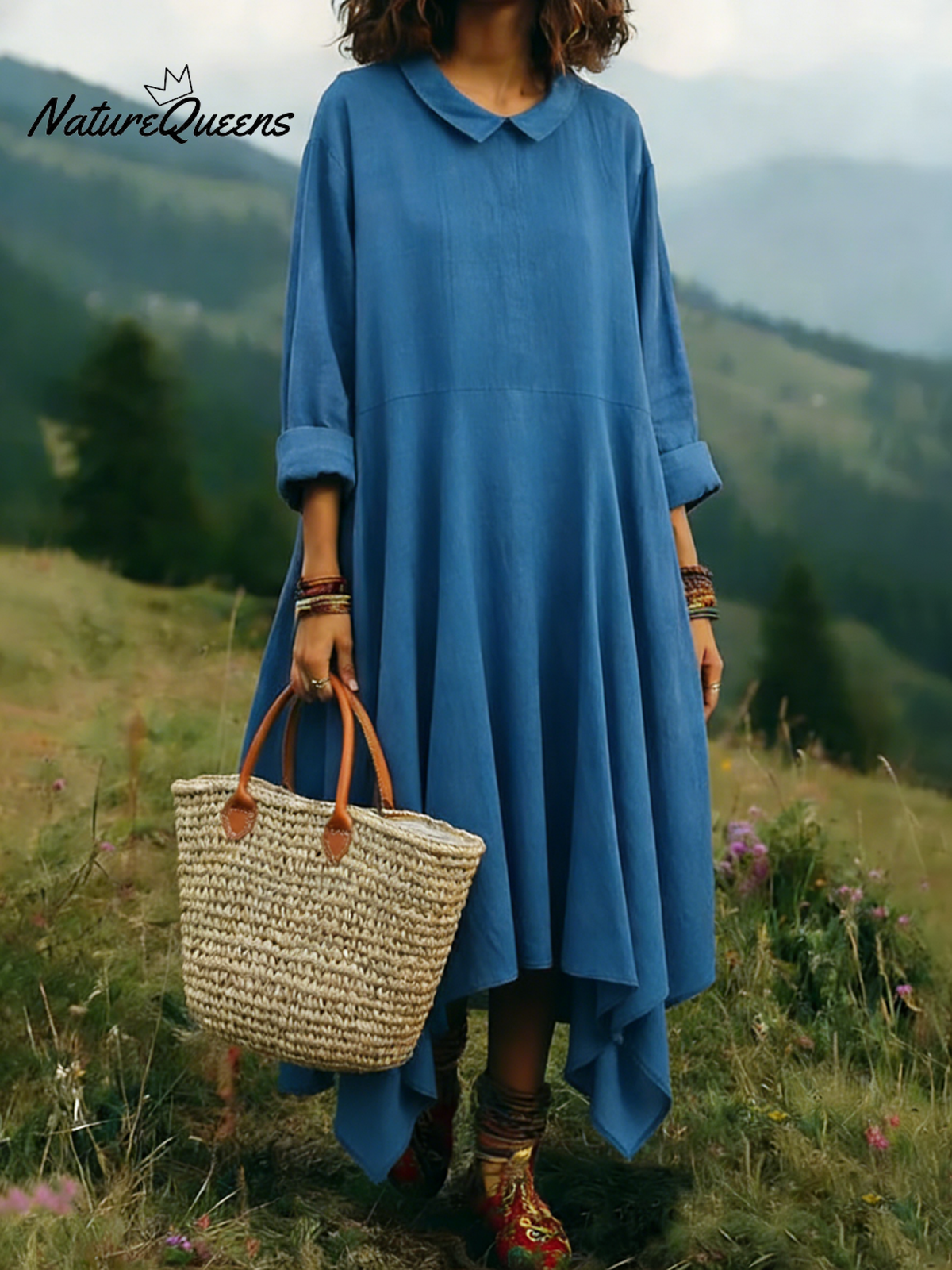 Elegant Gown Peter Pan Collar Dress