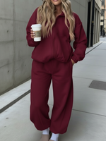 Cozy Travel Hoodie And Pants Two-piece Set