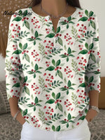 Women's Vintage Christmas Casual Printed Sweater