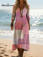 Women's Vintage Pattern Art Print Casual Cotton Dress