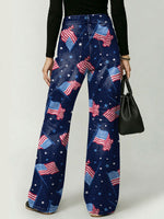 American Independence Day Stars And Stripes Decorative Pattern Women's Denim Pants