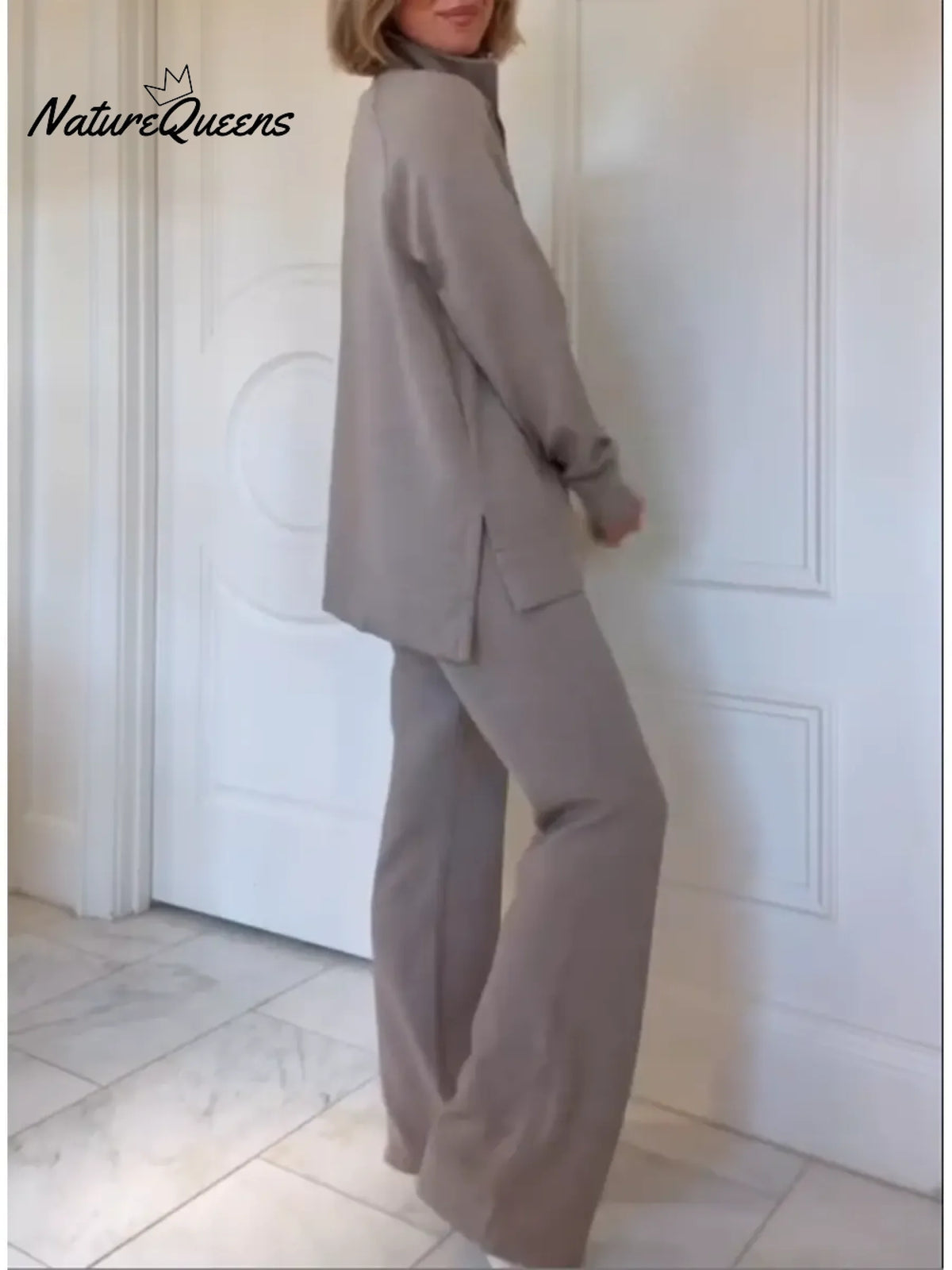 Women's Cozy Travel Cotton Sweatshirt And Pants Two-piece Set