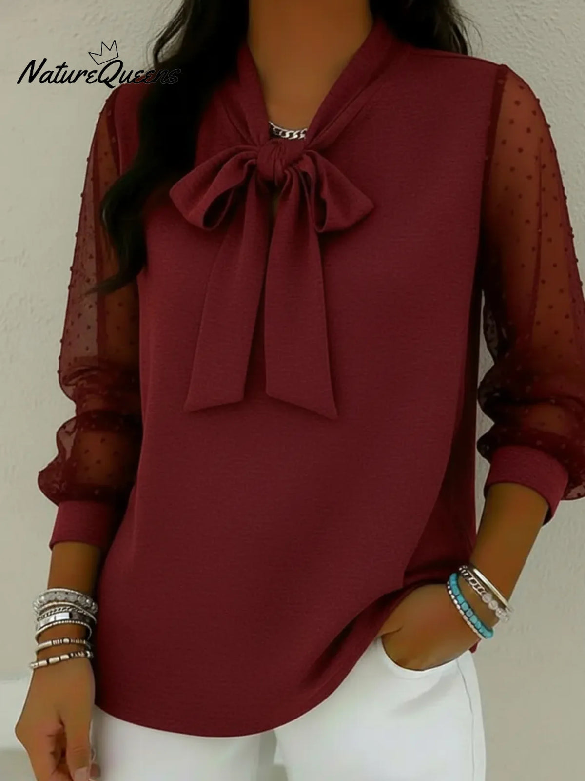 Elegant Bow-tie Blouse