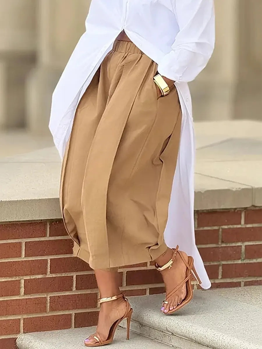 Women's Solid Color Art Stylish Cozy Comfortable Casual Cotton Pants
