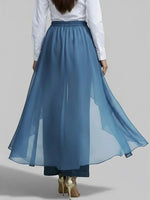 Women's High-waisted Casual Loose Chiffon Patchwork Jeans