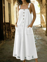 Women's Casual Sleeveless Cotton Denim Dress