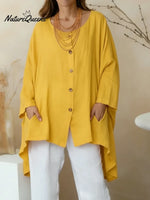 Women's Loose And Comfortable Linen And Cotton Shirt