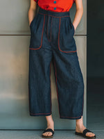 Women's Striped Decorated Jeans