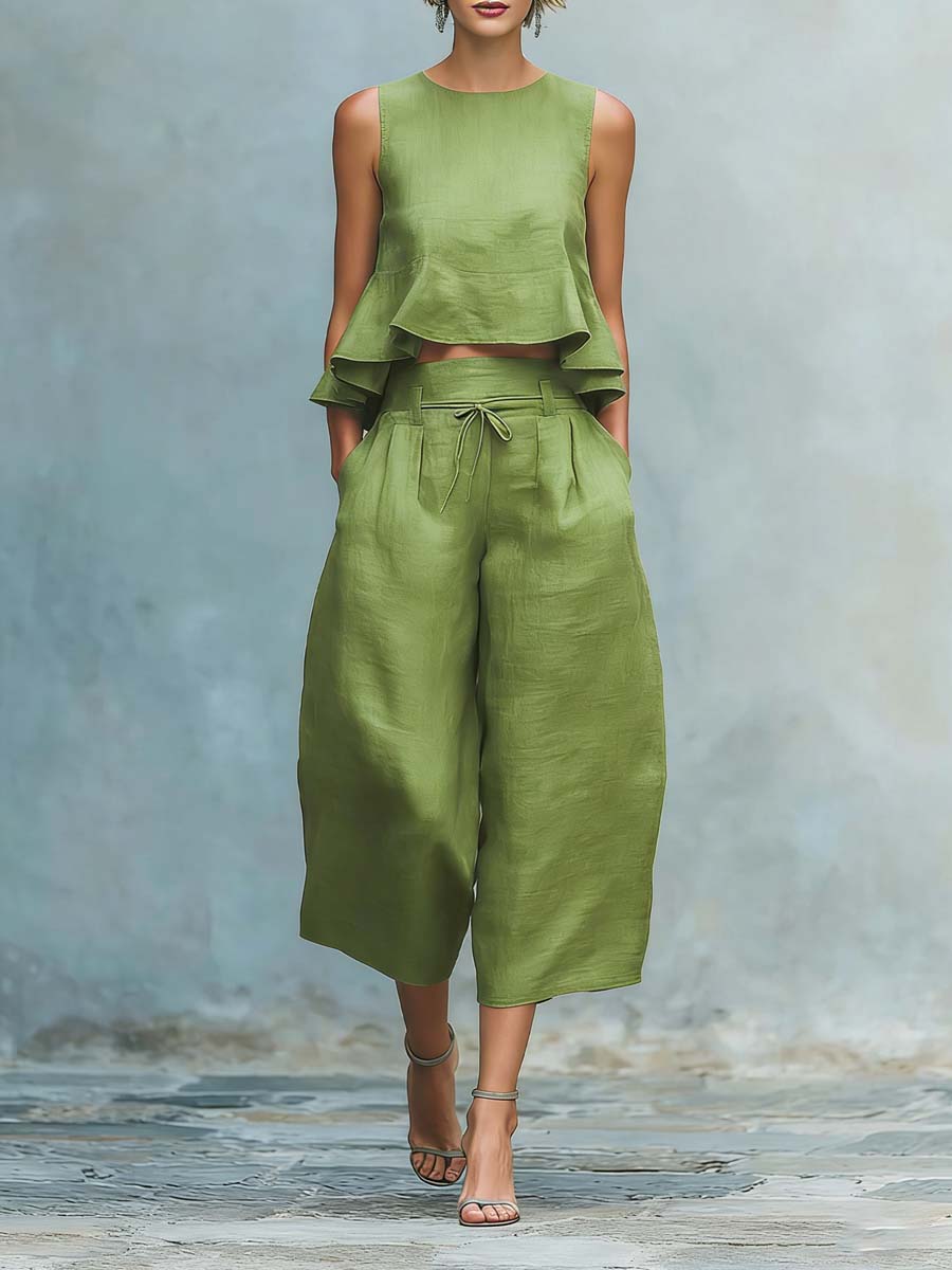 Women's Cotton And Linen Set