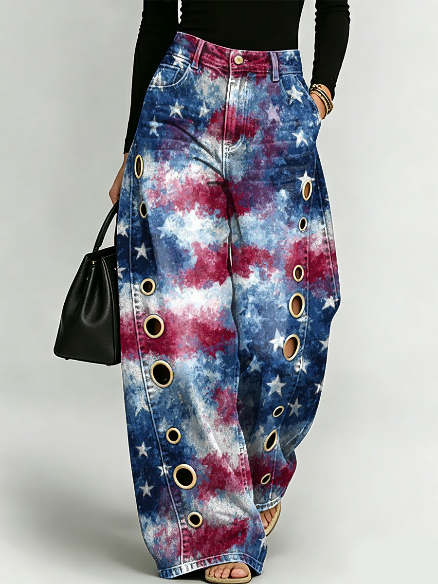 Great American Decorative Motifs Women's Casual Denim Pants