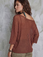 Boho Sexy Off-shoulder Knit Top