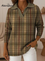 Women's Vintage Art Stripes V-neck Sweater