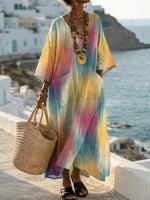 Women's Art Print Casual Cotton Dress