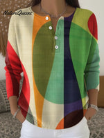 Women's Abstract Geometry Casual Sweater