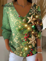 Women's Shiny Christmas Atmosphere Casual Pullover Sweater
