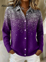 Winter Festival Celebrations Are Dazzling Decorative Patterns Casual Shirt Collar Long Sleeve Sweater