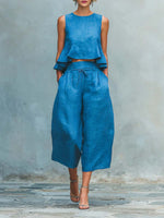 Women's Cotton And Linen Set