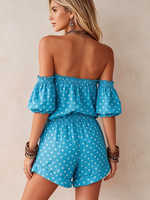 Retro Revival — Boho Polka-dot Print Romper